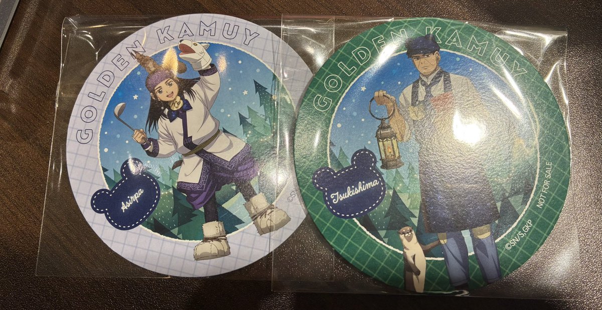 交換】 ゴールデンカムイ ツリービレッジ コラボカフェ コースター 譲