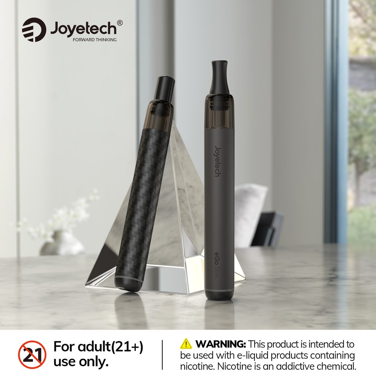 No buttons.
No complicated settings.
Just pick it up and enjoy.
Warning: This product may contain nicotine. Nicotine is an addictive chemical. Our products are restricted to adults 21+ only.
#eGoSlim #easytouse #510driptips #refillable #joyetech