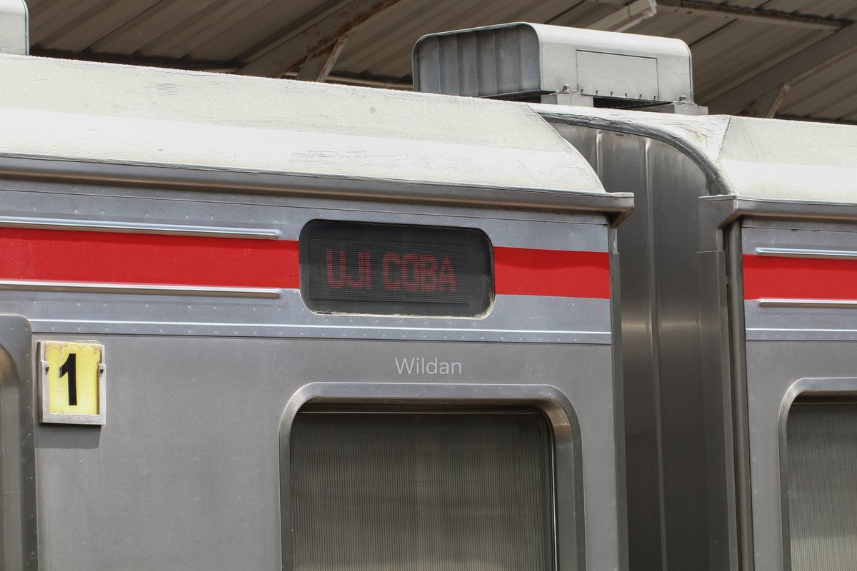 The Rangkasbitung Line is currently running a 12 carriage/SF test train ...