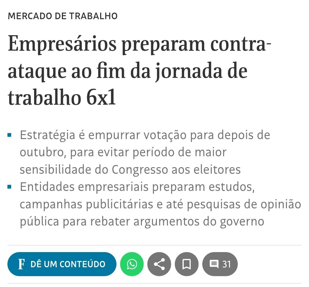 Quando alguém te perguntar o que é luta de classes, mande essa notícia!

Vamos pra cima! Fim da escala 6x1 já!