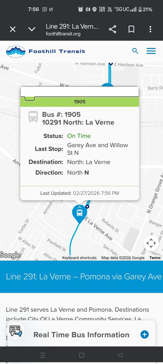 argr08's tweet photo. unplanned 291 detour due to police activity at Garey/La Verne @FoothillTransit #pomona #foothilltransit https://t.co/pwNEVevorf