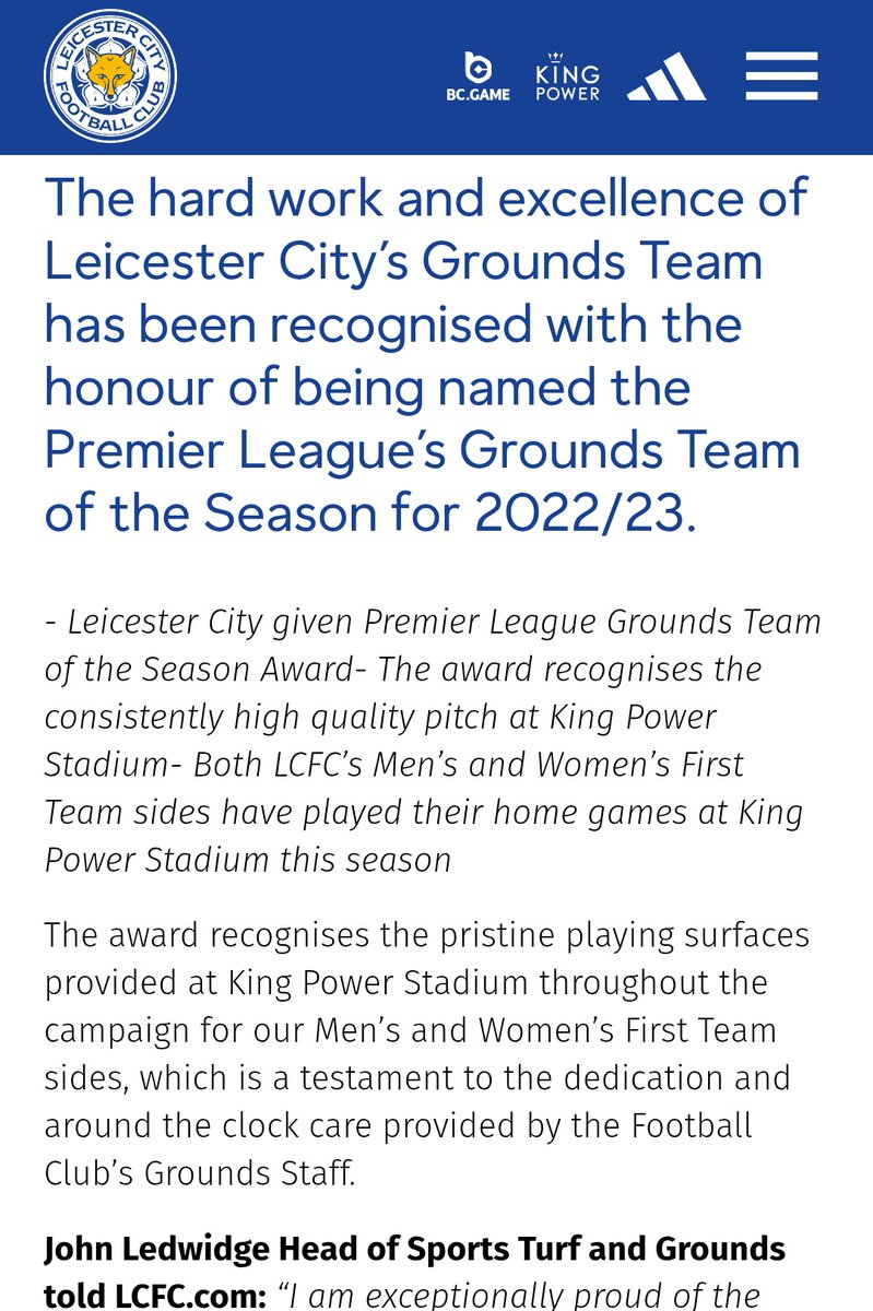 CENTRAL JARDINEIRO do LEICESTER tweet media