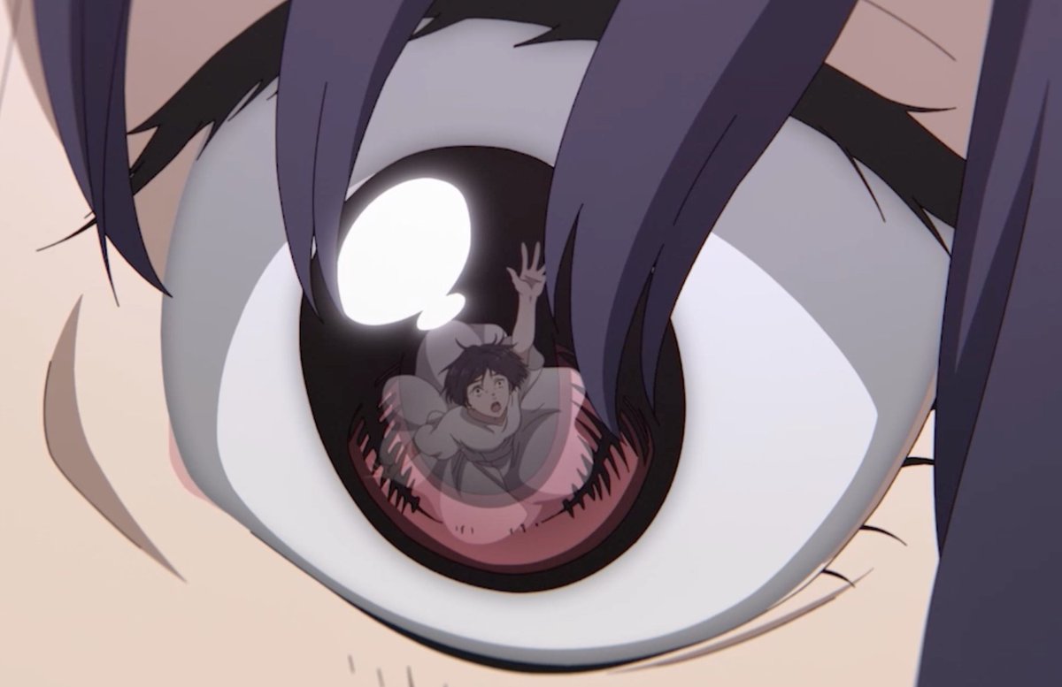 不滅のあなたへseason３第17話
【今回の小ネタ・その３】
イズミノッカーの愛が自分よりも父親の方に強く向いていたことがわかる、ミズハにとっては裏切りともとれるシーンです。本来手を伸ばせば死なずに済むところをあえてそうしないのは、イツキのいない世界に未練がないということでしょう