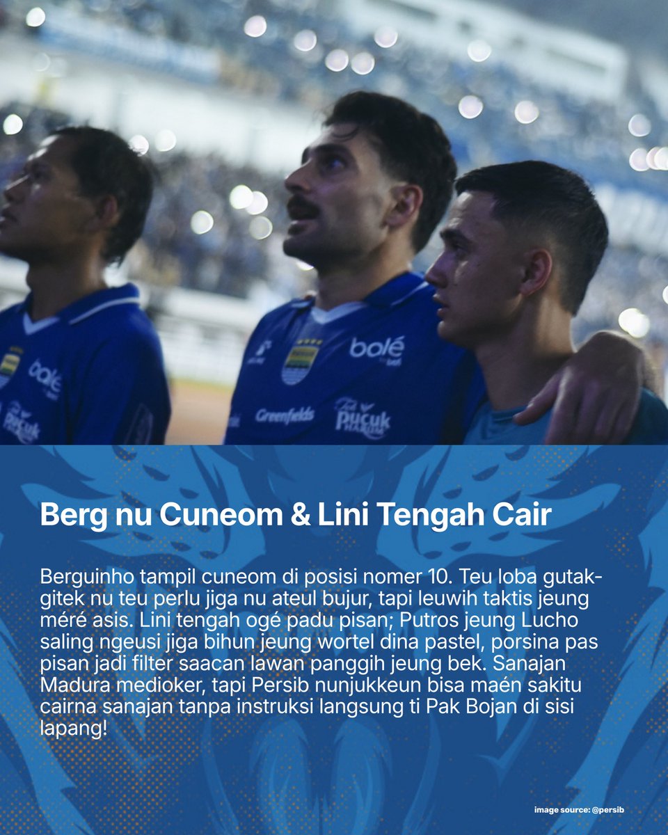 stdnsiliwangi's tweet photo. BUKAN SULAP BUKAN SIHIR! 🦁🔥
Persib ngamuk 5-0 ka Madura! Efek tahu gejrot Pak Bojan nyieun Ramon gacor & Kakang méré asis manja. Lini tengah cair pisan, Pucuk beuki tiis, Sib! 🧊
BACA ANALISIS LENGKEPNA DI KARYAKARSA!
➡️ https://t.co/VRTcM0Mp26
#stdsiliwangi #Persib https://t.co/dbuOJys17W