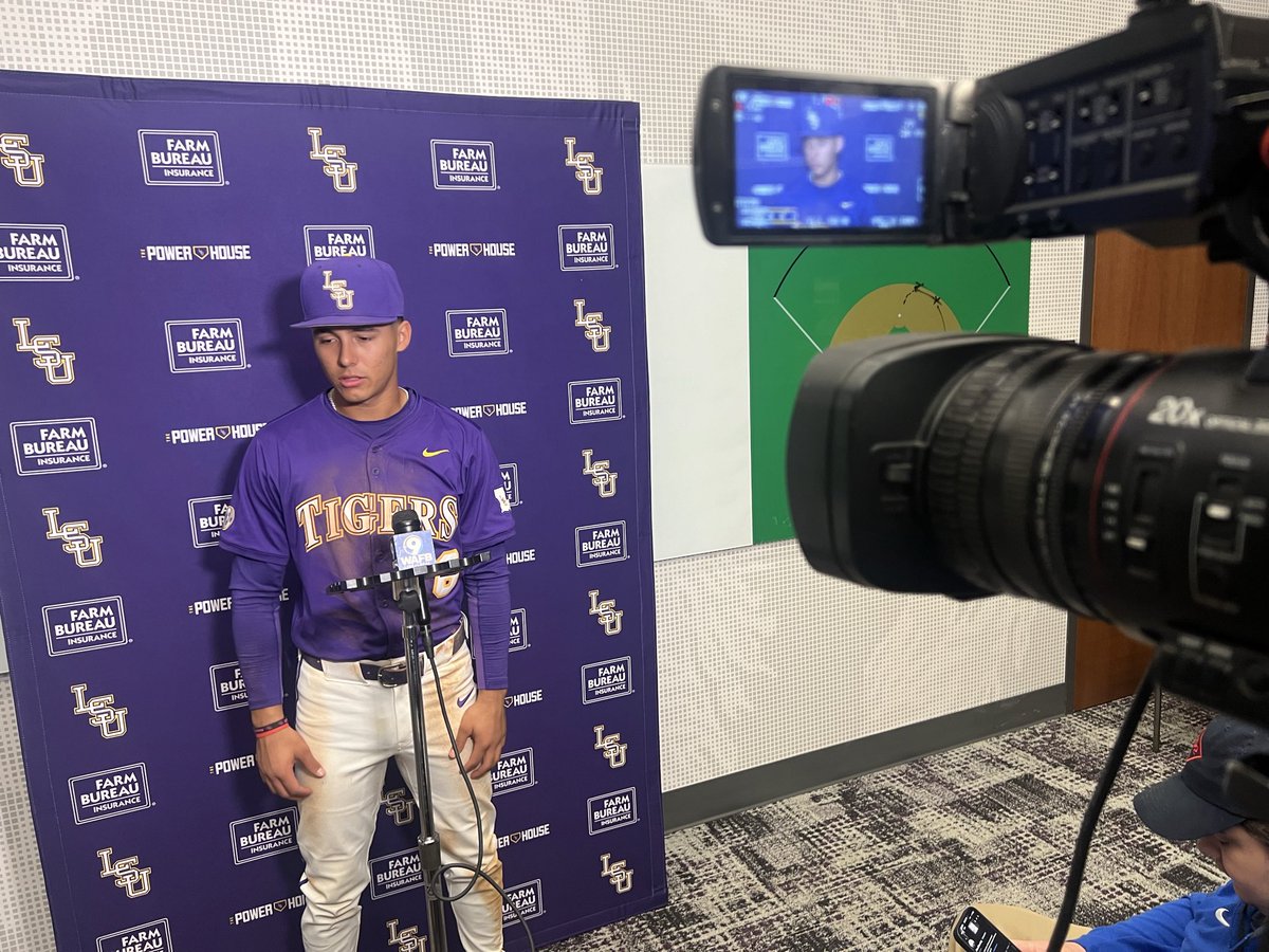 “There’s no place I’d rather be than playing on the baseball field”

Derek Curiel ate some chicken wings and woke up throwing up with food poisoning.

By the evening, he delivered the biggest of the night for #LSU.