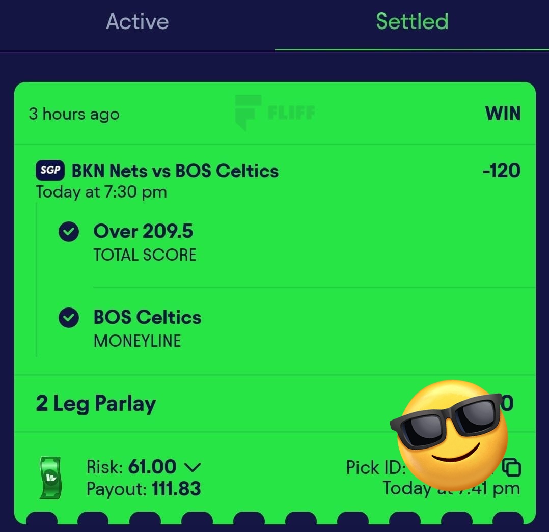 KeV0G1's tweet image. First play on @fliff with 2 legs and it's GREEN, with the bonus bets for depositing only $5 👀🫡✅️

The app is decent and easy to use "

#FLIFF 🌟🌟🌟🌟🌟