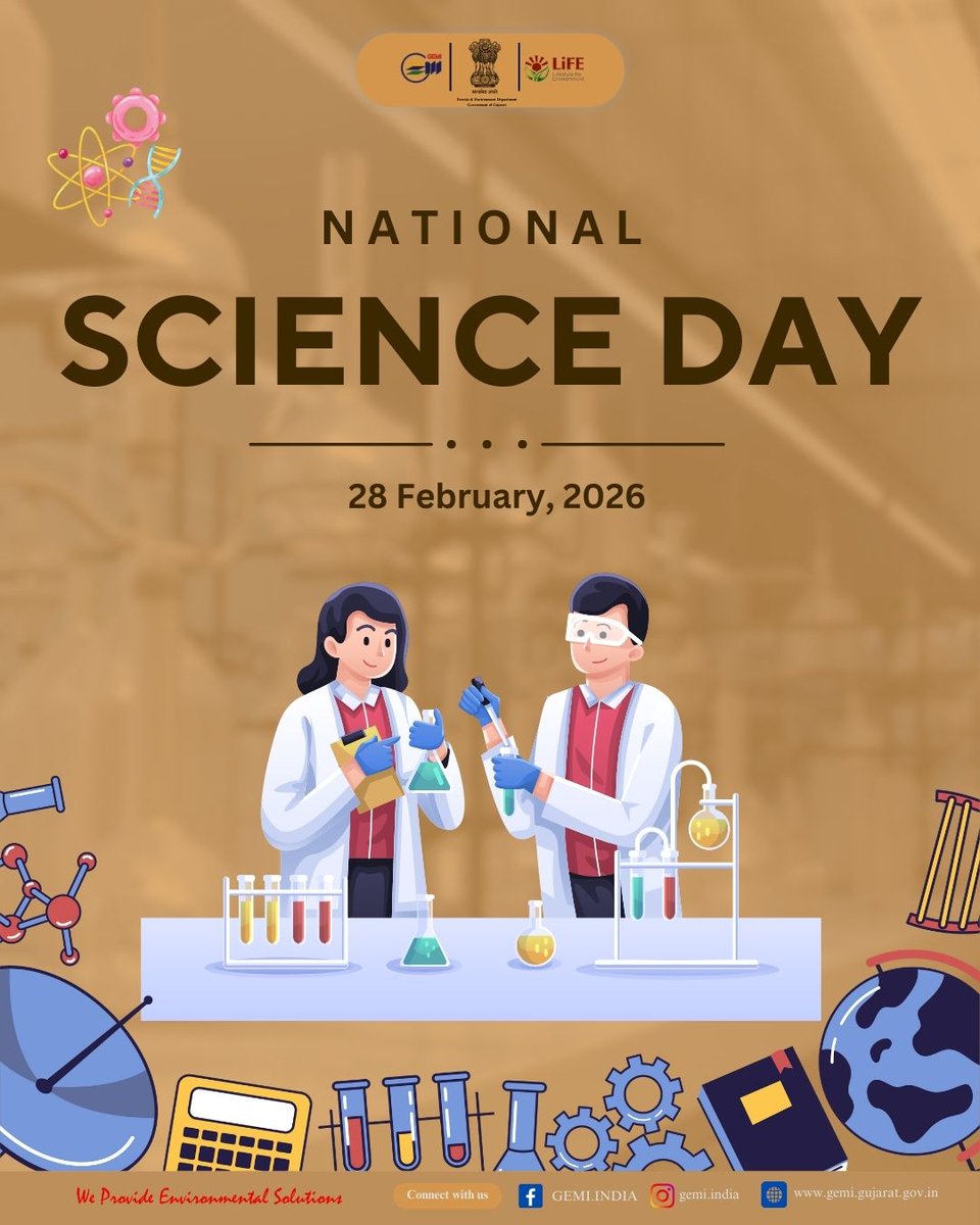 𝐏𝐨𝐰𝐞𝐫𝐞𝐝 𝐛𝐲 𝐜𝐮𝐫𝐢𝐨𝐬𝐢𝐭𝐲. 𝐃𝐫𝐢𝐯𝐞𝐧 𝐛𝐲 𝐝𝐢𝐬𝐜𝐨𝐯𝐞𝐫𝐲. 🔬⚡
𝐇𝐚𝐩𝐩𝐲 𝐒𝐜𝐢𝐞𝐧𝐜𝐞 𝐃𝐚𝐲!

#NationalScienceDay2026 #ScienceForFuture   #ThinkSmart #Innovatin #RamanEffect