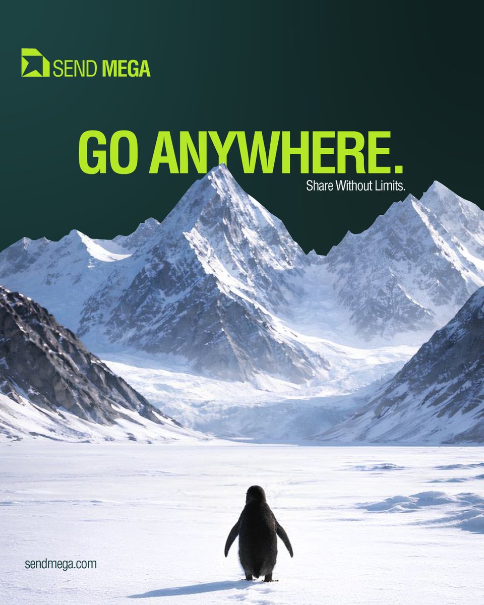 SendMega1's tweet photo. GO ANYWHERE WITH NO LIMITS

✨ Ultimate Portability

✨ Share Without Limits

✨ Reliable Global Connection

Break your boundaries: https://t.co/qr5qK2DqPD

#SendMega #CloudStorage #FileSharing #RemoteWork #DigitalNomad #TechGlobal https://t.co/EkfAQgCNpD