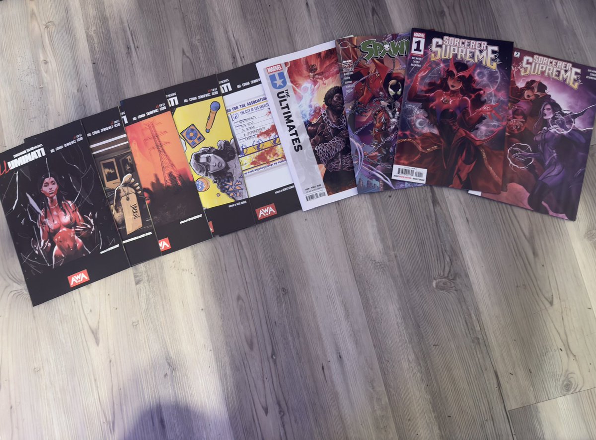 I also picked up <a href="/cthagod/">Charlamagne Tha God</a>’s ILLuminati series, Spawn issue #372, The Ultimates issue #21 (Luke Cage on the cover), and Sorcerer Supreme with Scarlet Witch too