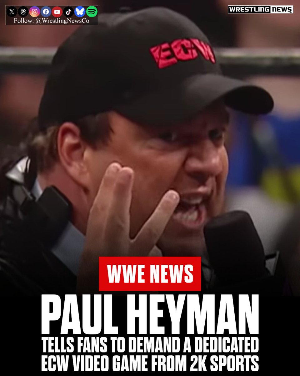 WrestlingNewsCo's tweet image. Paul Heyman Tells Fans To Demand A Dedicated ECW Video Game From 2K Sports wrestlingnews.co/wwe-news/paul-…