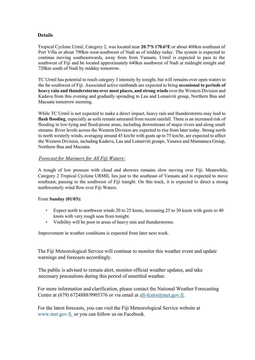 Fiji Meteorological Service tweet media