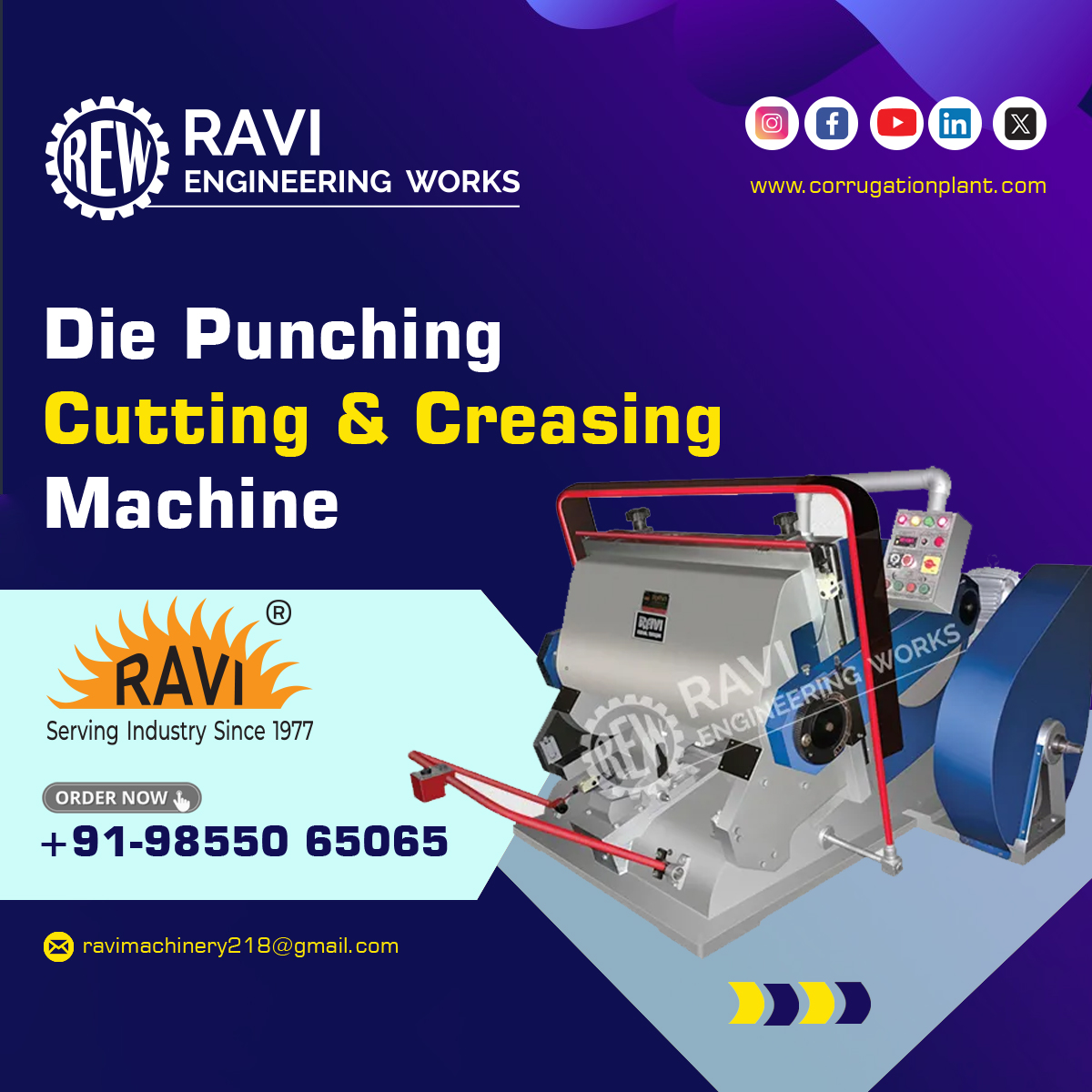 idea_amritsar's tweet image. Die Punching Cutting Creasing Machine Call 98550 65065 Ravi Engineering Works

corrugationplant.com/die

#diecuttingmachine #punchingmachine #creasingmachine #DieCuttingMachines #machinemanufacturing #PunchingMachines #india #CreasingMachines #ManufacturingIndia #MadeInIndia