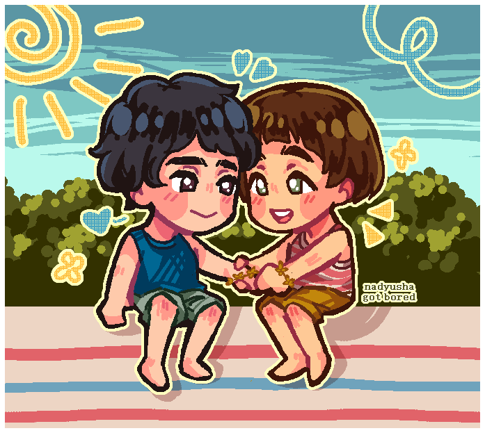 nadyushas_bored's tweet photo. @_lowkeyks_ hope you don't mind if I doodled the thought! my hand got itchy hehe
this is after they've sucked all the nectar out, and I feel like mike would keep the santan bracelet will gave him until it literally wilted off of his wrist lmao https://t.co/n4HcY299My