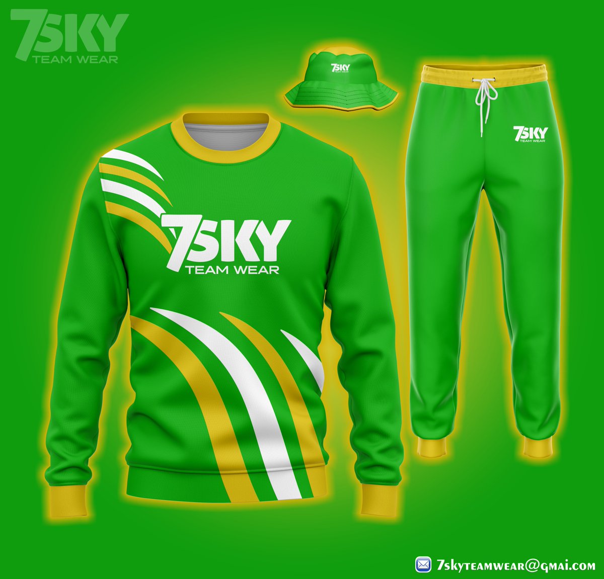 7SKYTEAMWEAR's tweet image. 🔥 Stand out in style with our premium Green Custom Tracksuit Set!
Comfort meets performance with bold white &amp;amp; gold accents. Perfect for teams, training &amp;amp; casual wear.

🌐7skyteamwear.com

#7SkyTeamWear #CustomSportswear #TeamStyle #SublimationPrinting