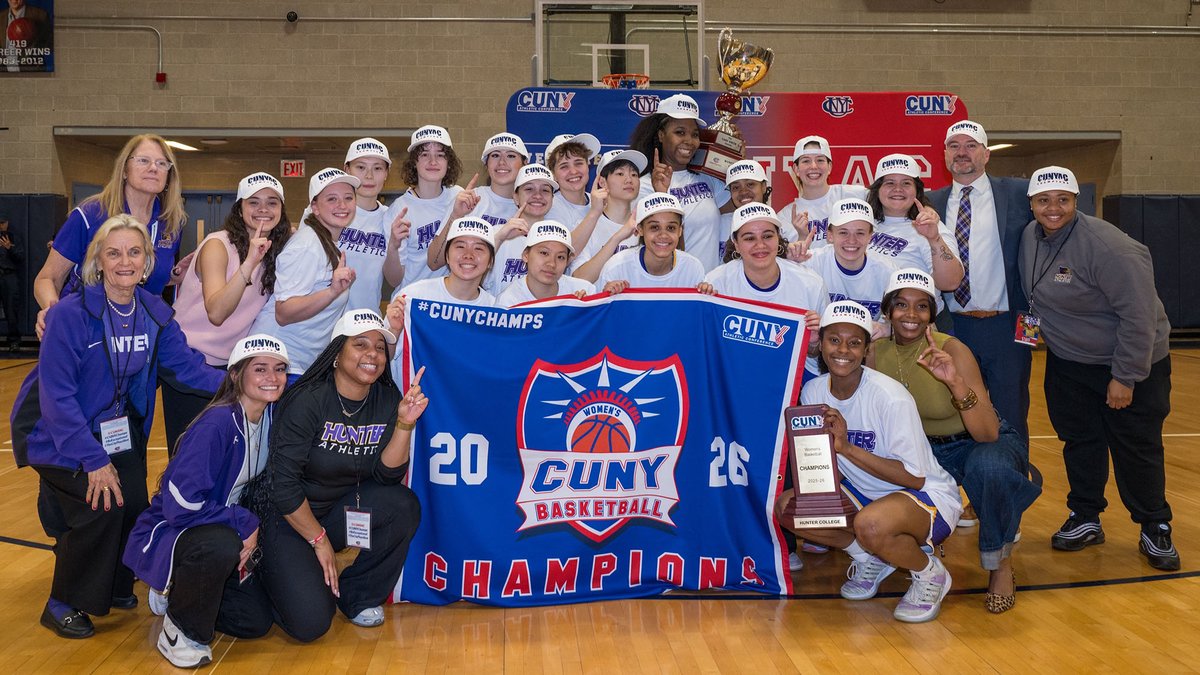 CUNYAC's tweet image. Alexa Charles' 31 Points Lead No. 2 Hunter Past No. 1, Defending Champion Brooklyn in CUNYAC Women's Basketball Final

Charles named Championship MVP

🔗 cunyathletics.com/news/2026/2/27…

#d3hoops #TheCityPlaysHere #CUNYchamps