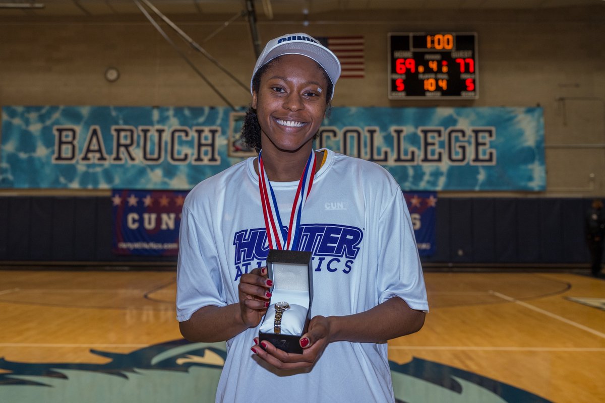 CUNYAC's tweet image. Alexa Charles' 31 Points Lead No. 2 Hunter Past No. 1, Defending Champion Brooklyn in CUNYAC Women's Basketball Final

Charles named Championship MVP

🔗 cunyathletics.com/news/2026/2/27…

#d3hoops #TheCityPlaysHere #CUNYchamps