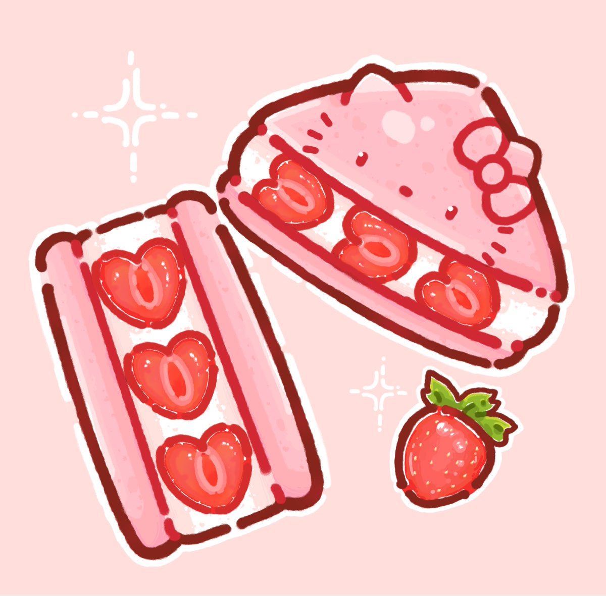 chamomiileetea's tweet photo. Happy national strawberry day!!!🍓🍓🍓
🍓✨🍓✨🍰✨🍓✨🍓
#HelloKitty #HelloKittyfanart https://t.co/Xq24haB5uv