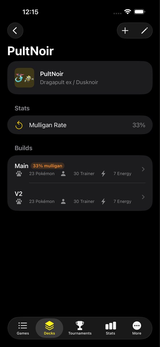 StratifyTCG's tweet photo. Our public beta for iOS is open! 
Join here: https://t.co/7HboLkHSTv

Stratify is a companion app for PTCG players who want to improve their game.

  Track wins, losses, and ties across your decks. Import logs from Live and track tournaments to see stats https://t.co/S6QA7SgxBW