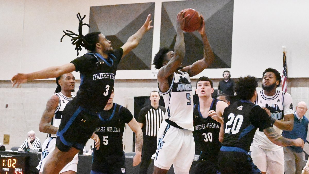 AACsports's tweet photo. M🏀SEMIFINAL RECAP

@UPIKEAthletics and @JohnsonRoyals are set to meet in the #AACMBB Tournament championship game

➡️ https://t.co/BFQYzopkMc

#NAIAMBB | #ProudToBeAAC | #TheRightWayToPlay https://t.co/oXrbnGLulF