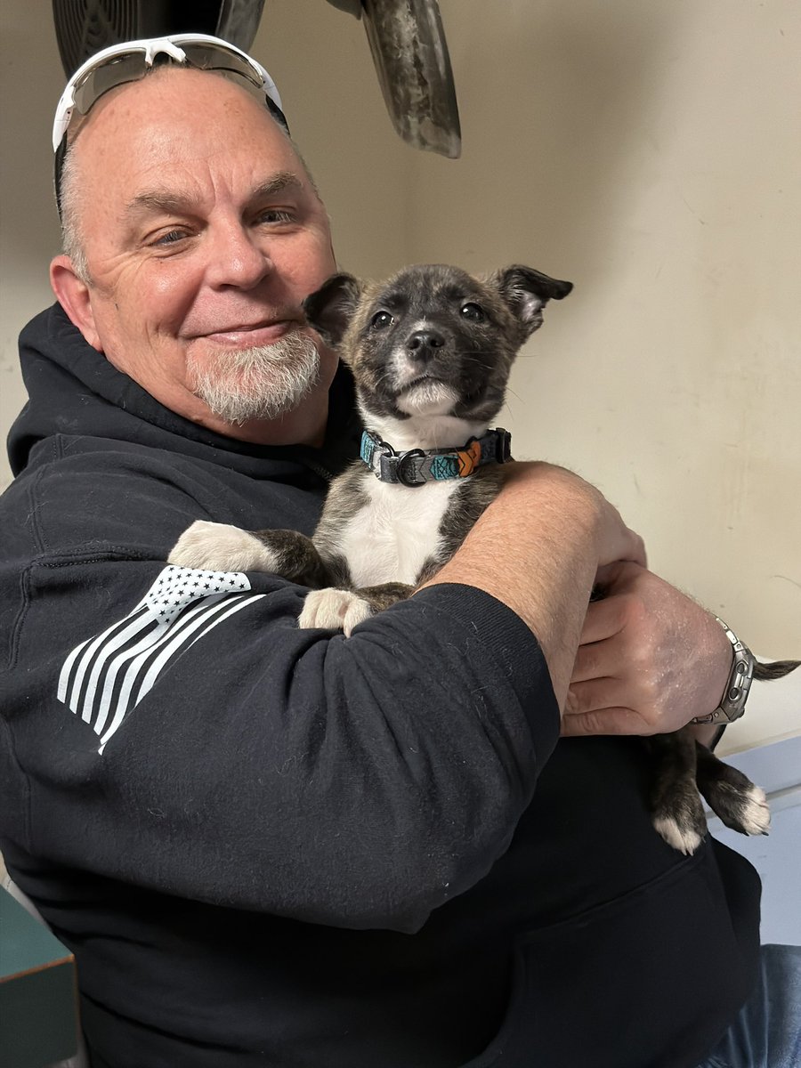 Me and 10 week old Winston. Isn’t he handsome?