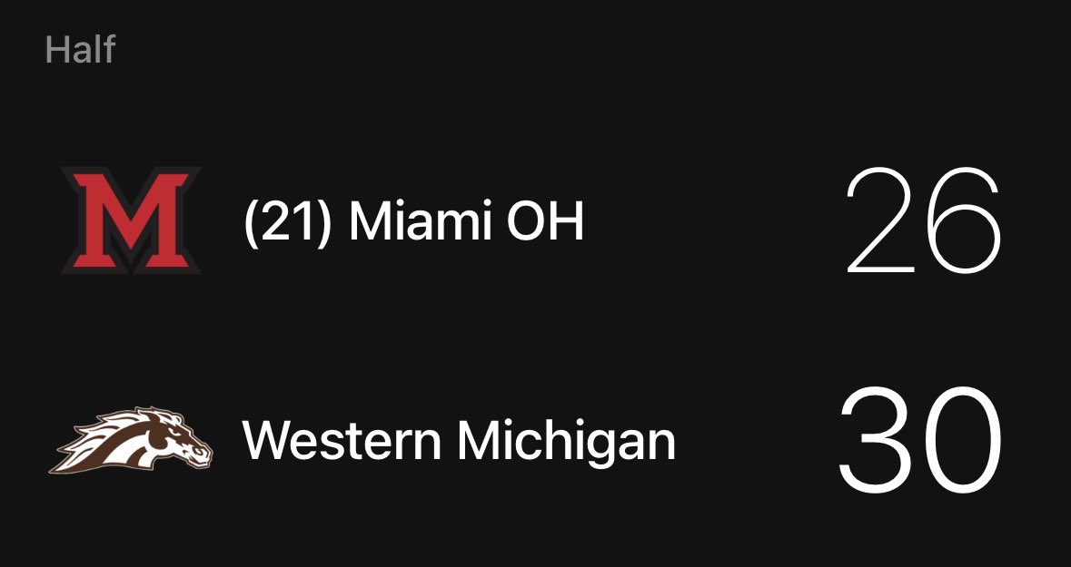 PlayProphetX's tweet image. Undefeated season on the line 👀 

Miami OH is currently trading Live at a 71% chance to win this game and stay undefeated