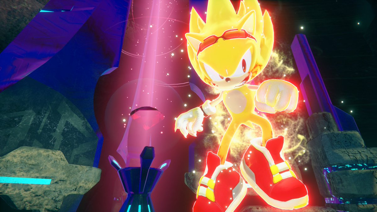 Screenshots I took of the updated version of Super Sonic from my Sonic Riders AU. Shoutout to my friend <a href="/Fakum04/">Facum4</a> I know this one tested your patience… a lot 😅