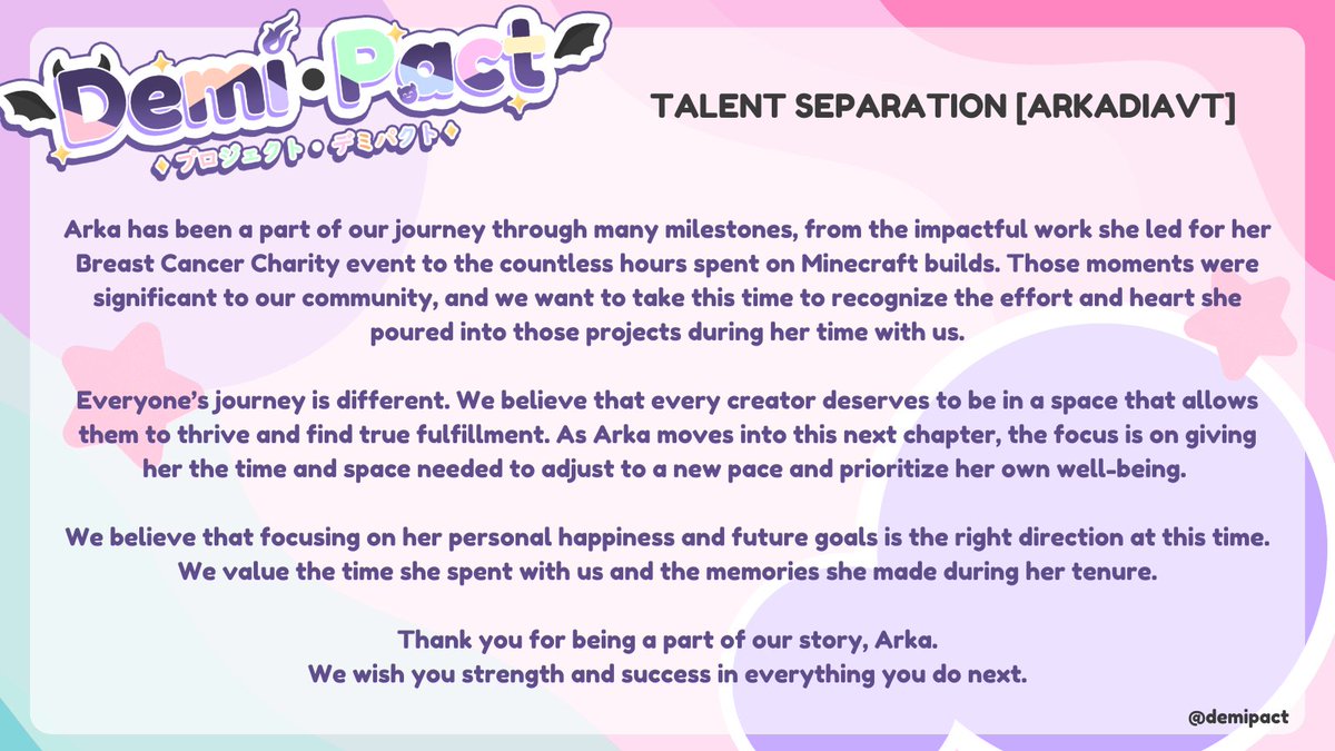 DEMI•PACT【 VTuber Agency 】 tweet media