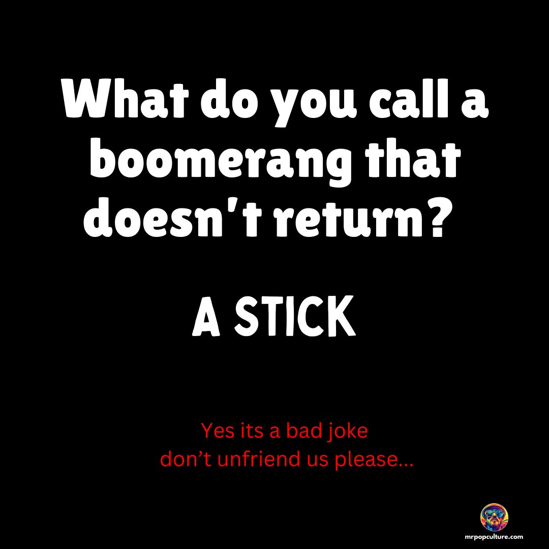 itsmrpopculture's tweet image. Oh thats really bad... 
#dadjoke #badjokes