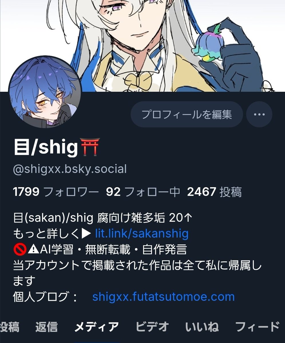 固定用〕 普段Bluesky🦋にいます らくがきなどもこっちに投げてます