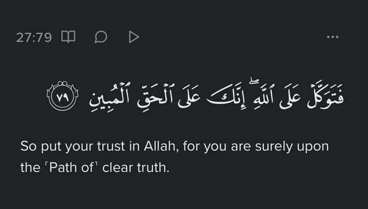 Put your trust in Allah