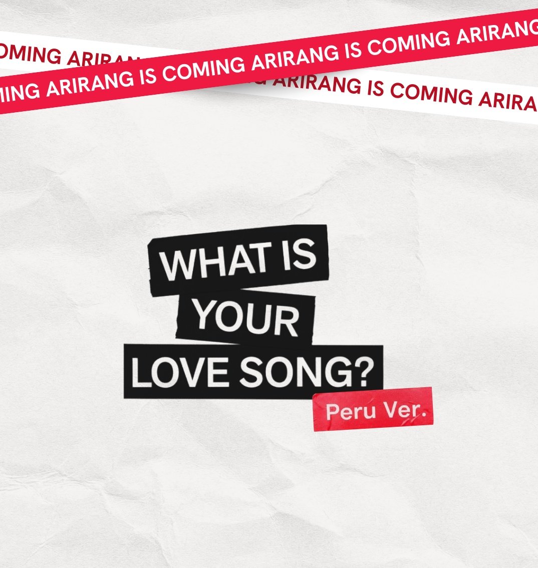 DINÁMICA: What's your love song? (versión Perú) 🇵🇪

¿Cuál es tu canción de amor peruana favorita? Esa canción que le dedicarías a <a href="/BTS_twt/">방탄소년단</a>, sí o sí ❤️

Menciónala en los comentarios junto al ht #BTS_ARIRANG ⬇️
