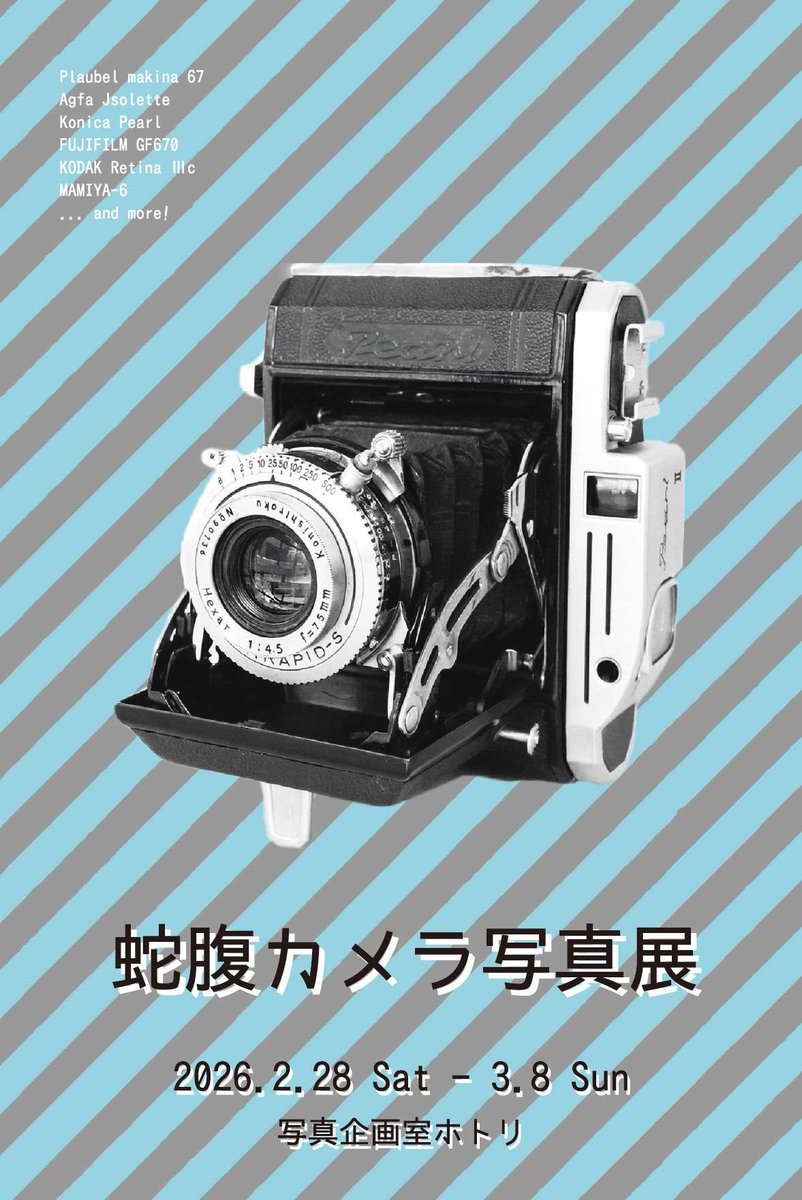 いよいよ本日から蛇腹カメラ写真展が始まります。私はKodak Retina Ⅱa