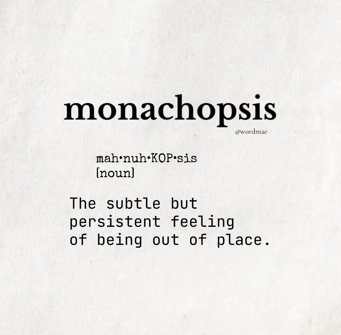 monachopsis (n.)