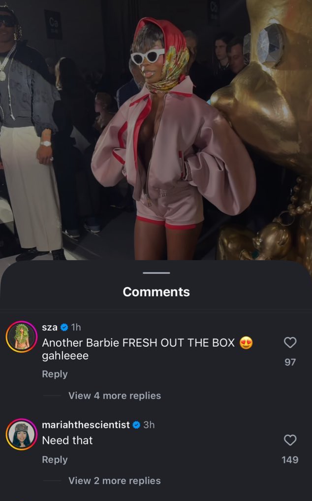 Sza complimenting Olandria like a lady &amp; Mariah complimenting her like a YN in true Atlanta fashion 😭😭