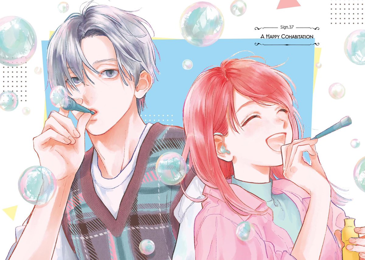 simplyozzyy's tweet photo. this illustration of Yuki and Itsuomi blowing bubbles together is beautiful 🫧 https://t.co/qEBnsXE8vm