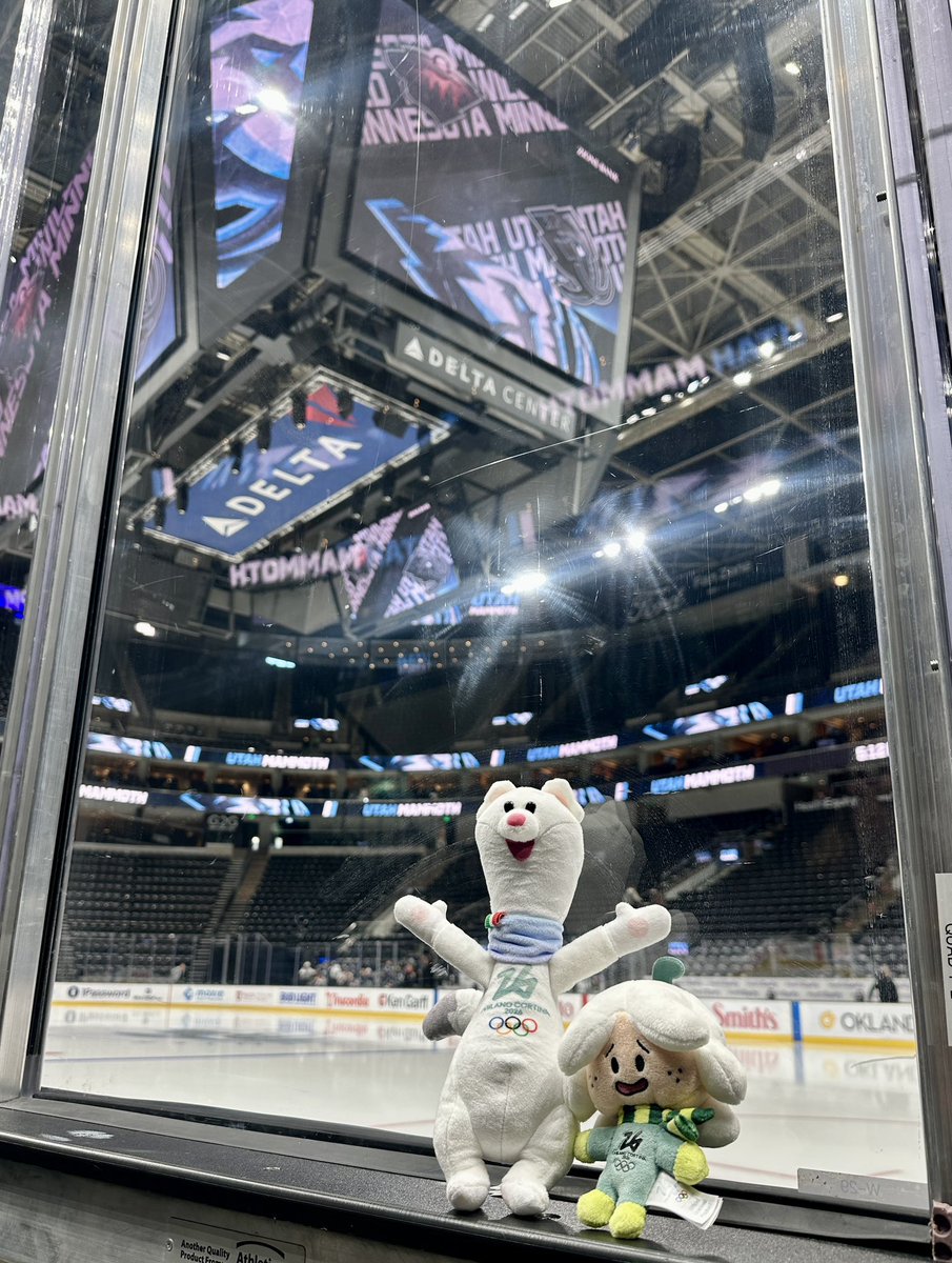 utahmammoth's tweet photo. Tina has made it to the @deltacenter all the way from the @Olympics! 

Stay tuned 🤭 https://t.co/1onoQOo0qz