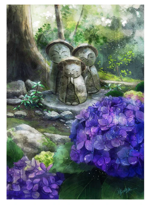 #唐突に10年前の絵を載せる見た人もやる 10年前は最初のフリーなりたてで自分の絵柄がなく、水彩風なのかリアルなのかと色々模索してました