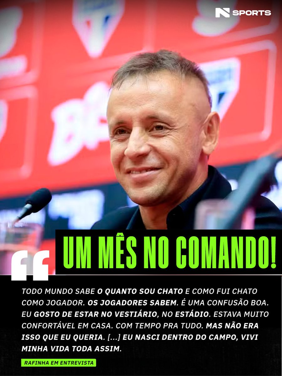 nsports's tweet image. LIDERANÇA FORA DAS QUATRO LINHAS! 🇾🇪

O ex-capitão Rafinha completou seu primeiro mês como gerente de futebol e o impacto já é visível no São Paulo!

Você aprova o trabalho dele na gestão do clube, torcedor? COMENTA AÍ! 

📸: Marcello Zambrana/AGIF

#SãoPaulo #Rafinha #Tricolor
