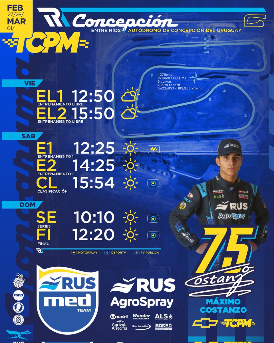 RusMedTeam's tweet photo. ✅️ CRONOGRAMA 
#TCM #TCPM

✔️ Thiago Falivene
✔️ Fabri Maggini
✔️ Santi Arrigoni
✔️ Máximo Costanzo 

🔷 @consultoramed 
@mauromedina74

💙 #MasQueUnEquipo 
@ruseguros
@RUSDeportes
@AgroSprayAR
@WanderLub
@Exintrader
@AgriLiquid
#SealInnovation
#AgricolaArrecifes https://t.co/edaI5kgOO7