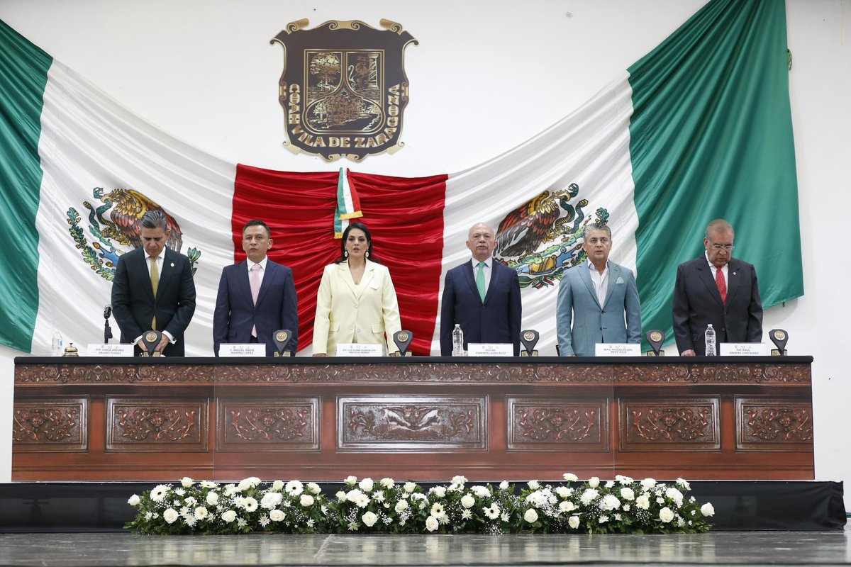 PJCoah's tweet photo. El Magistrado Presidente  @MiguelMery acompañó al Secretario de Gobierno @oscarpime,  a la Diputada @LuzMorales, Pdta. de la Junta de Gobierno del @CongresodeCoah y al Alcalde Miguel Ángel Ramírez López en la Sesión Solemne para conmemorar el 100º Aniversario de Matamoros. https://t.co/kn0VnIhmsH