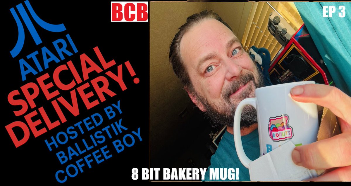 ballistikcoffee's tweet image. On a NEW #Atari #SpecialDelivery! My #8BitBakery #Mug Arrived! From buds @7800ProGamer &amp;amp; #Vinnie over &amp;amp; @shiphavengames! Lets #unbox it, take a look &amp;amp; chat about this wonderful #AtariVCS Dev &amp;amp; host of #TheAtariNetwork! What a #gift! #BCB #Gaming #VCS Link: youtu.be/dvuq_6sZ2p0