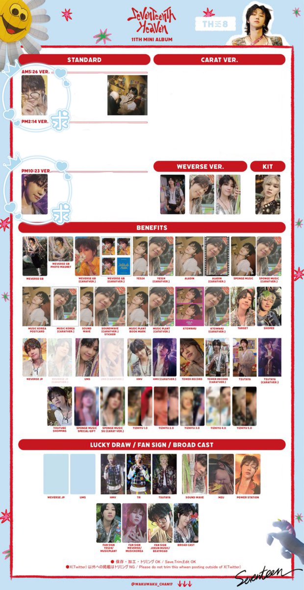 交換希望】 SEVENTEEN セブチ HEAVEN トレカ 譲 : 画像1枚目（ホシ