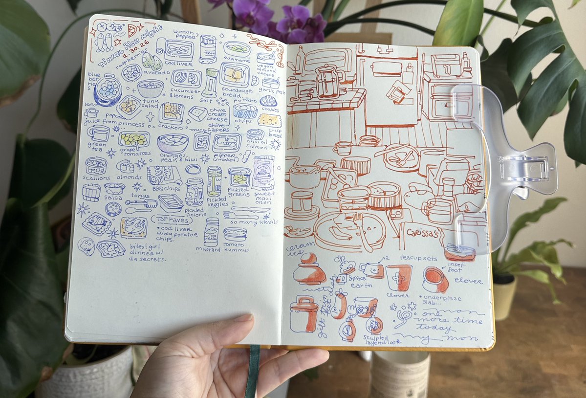 I’ve been keep a sketchbook again! Been doodling almost everyday since nov25 and its pretty fun to remember I do indeed like being an artist :)