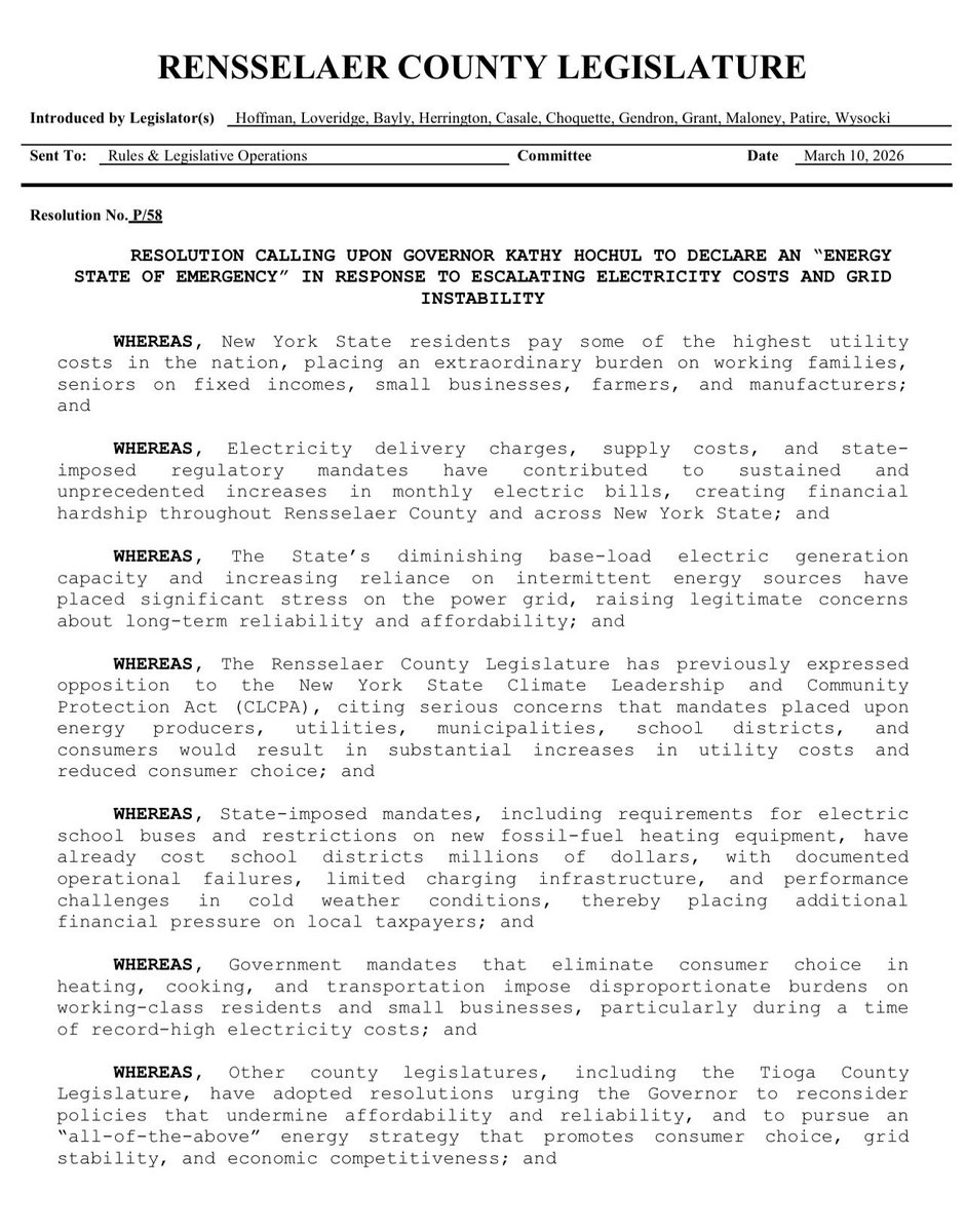 Rensselaer County Legislature Majority tweet media