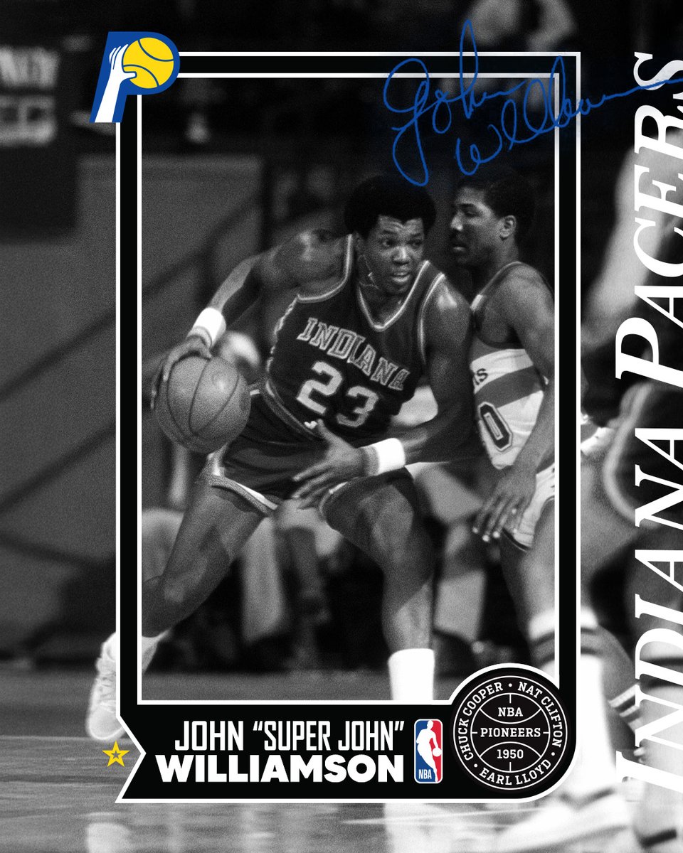 This season, the NBA is celebrating the 75th anniversary of the first Black players entering the league. In support, we’re honoring the first Black players on our inaugural NBA roster.
John WIlliamson joined the Pacers mid‑1976–77 and delivered 20.7 PPG during his time with the team.