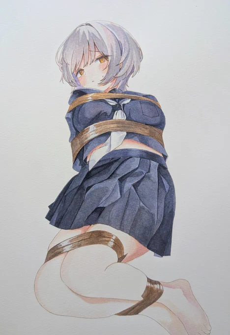 文明崩壊してデジタル無くなっても水彩イラスト描ける私高みの見物