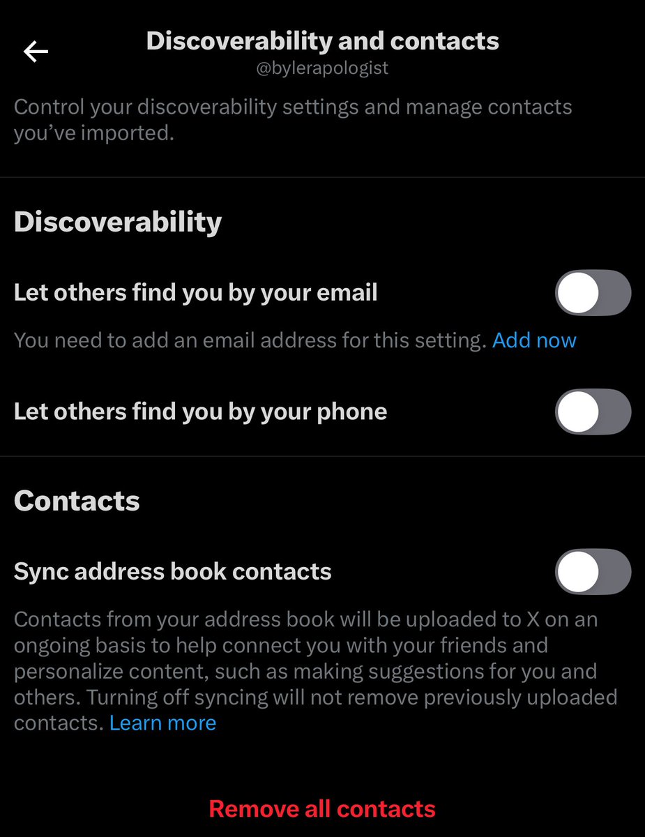 bylerapologist's tweet photo. psa to everyone to make sure this shit is turned OFF 😭 https://t.co/3fdM2cU4Gc