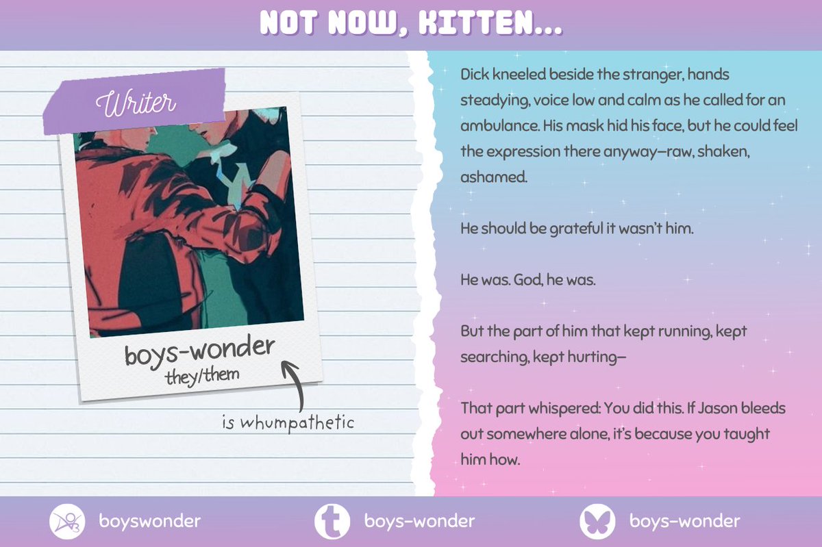 batfamproblematiczine 🔞 - Not Now, Kitten... 💗✨ tweet media