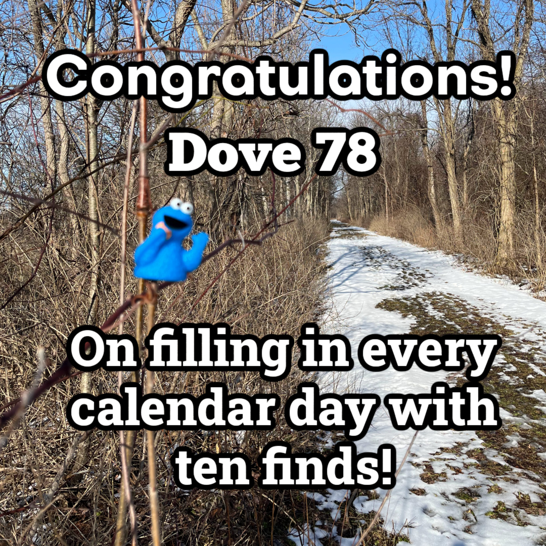 Geocachetalk's tweet photo. Huge congrats to Dove78 on an absolutely next level geocaching accomplishment!
She set a goal to fill in EVERY single calendar day with 10 finds and she did it.
#geocaching #geocachetalk https://t.co/R81SyHXd4N