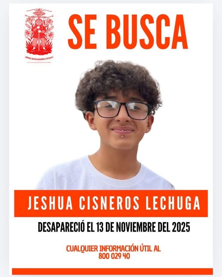 Tengo hijos varones y no puedo evitar pensar en ellos cada vez que veo la foto de Jeshua y de tantos jóvenes desaparecidos.